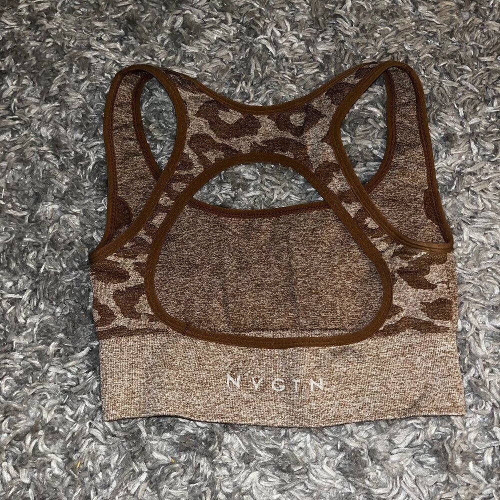 NVGTN mocha leopard sport bra size XS - Picture 2 of 3